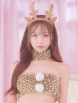 画像15: 【即日発送！】【サンタコス 7点セット】【フリーサイズ/1カラー】モコモコトナカイコスプレ[YMT] (15)