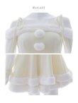 画像18: 【即日発送】【サンタコス 3点セット】【XS-XLサイズ/1カラー】オフショルダーシアーチュールフレアサンタコスプレ[YMT] (18)