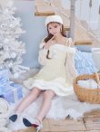 画像14: 【即日発送】【サンタコス 3点セット】【XS-XLサイズ/1カラー】オフショルダーシアーチュールフレアサンタコスプレ[YMT] (14)