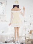 画像21: 【即日発送】【サンタコス 3点セット】【XS-XLサイズ/1カラー】オフショルダーシアーチュールフレアサンタコスプレ[YMT] (21)