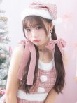 画像3: 即日発送!【サンタコス 5点セット】【S-Lサイズ/3カラー】ツイードチェック2段フレアスカートサンタコスプレ[YMT] (3)