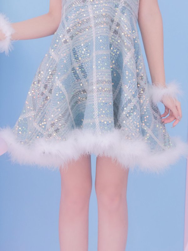 画像18: 即日発送!【サンタコス 4点セット】【S-Lサイズ/1カラー】フレアツイードサンタ[YMT] (18)