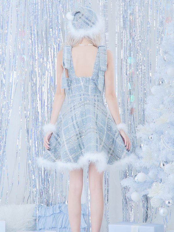 画像15: 【即日発送】【サンタコス4点セット】【S-Lサイズ/1カラー】フレアツイードサンタ[YMT] (15)