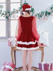 画像5: 【即日発送】【サンタコス 3点セット】【S-Lサイズ/1カラー】チュールシアーフレアサンタコスプレ[YMT] (5)