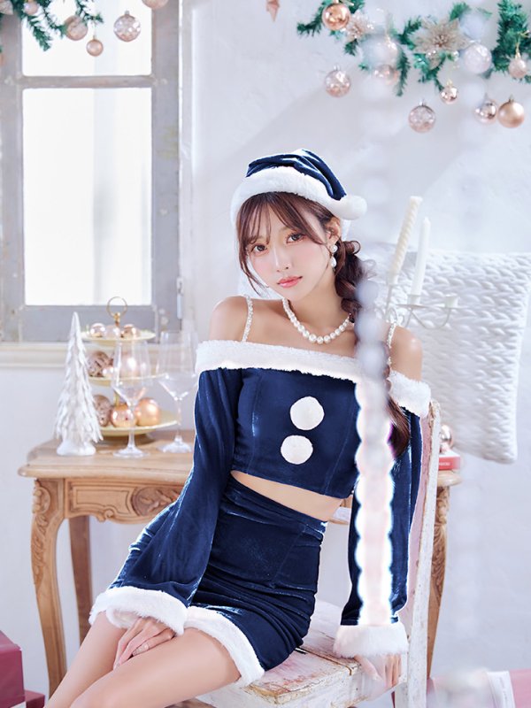画像18: 【即日発送】【サンタコス 4点セット】【S-Lサイズ/2カラー】オフショルダーセットアップサンタコスプレ[OF01] (18)