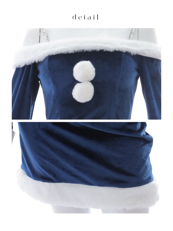 画像38: 【即日発送】【サンタコス 4点セット】【S-Lサイズ/2カラー】オフショルダーセットアップサンタコスプレ[HC02] (38)