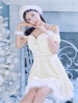 画像31: 【即日発送！】【サンタコス 5点セット】【XS-XLサイズ/3カラー】オフショルビジューリボンフレアサンタ[YMT] (31)