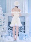 画像13: 【即日発送！】【サンタコス 5点セット】【XS-XLサイズ/3カラー】オフショルビジューリボンフレアサンタ[YMT] (13)