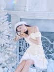 画像37: 【即日発送！】【サンタコス 5点セット】【XS-XLサイズ/3カラー】オフショルビジューリボンフレアサンタ[YMT] (37)