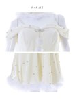 画像48: 【即日発送！】【サンタコス 5点セット】【XS-XLサイズ/3カラー】オフショルビジューリボンフレアサンタ[YMT] (48)