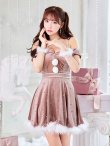 画像29: 【即日発送！】【サンタコス 5点セット】【XS-XLサイズ/3カラー】オフショルビジューリボンフレアサンタ[YMT] (29)