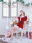 画像27: 【即日発送】【サンタコス 5点セット】【S-Mサイズ/2カラー】ベロアパールビジューサンタコスプレ[YMT] (27)