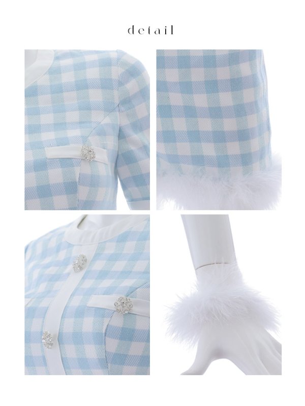 画像25: 【即日発送！】【サンタコス 4点セット】【S-Mサイズ/1カラー】ギンガムチェックフレアサンタコスプレ[OF01] (25)