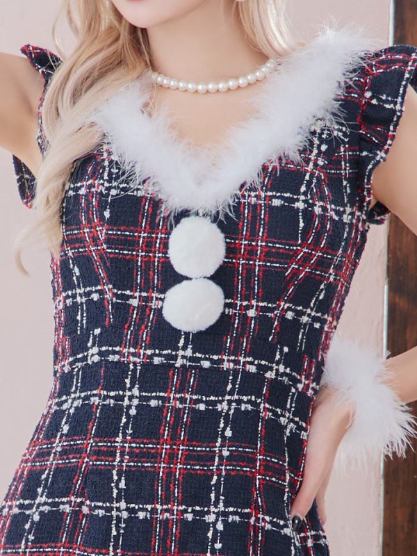 画像18: SALE!【サンタコス 4点セット】【S-Lサイズ/1カラー】マーメイドツイードサンタ[YMT] (18)