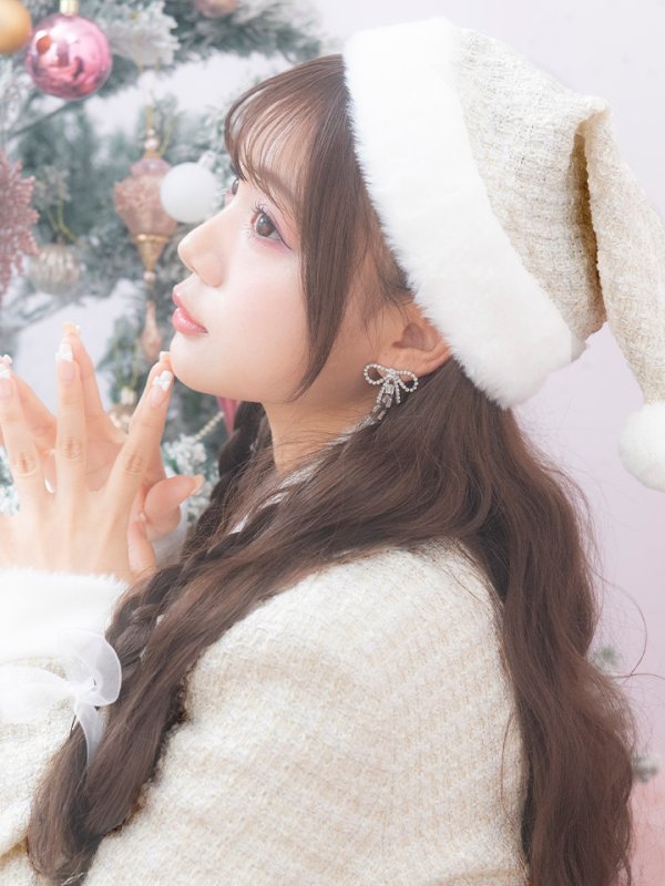 画像36: SALE!【サンタコス 5点セット】【XS-Lサイズ/1カラー】ジャケット付きツイードセットアップサンタ[YMT] (36)