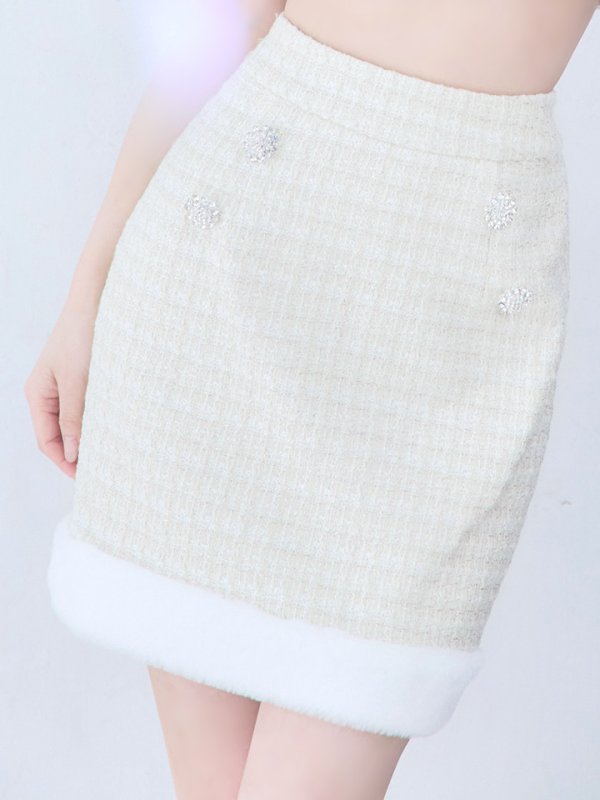 画像17: SALE!【サンタコス 5点セット】【XS-Lサイズ/1カラー】ジャケット付きツイードセットアップサンタ[YMT] (17)