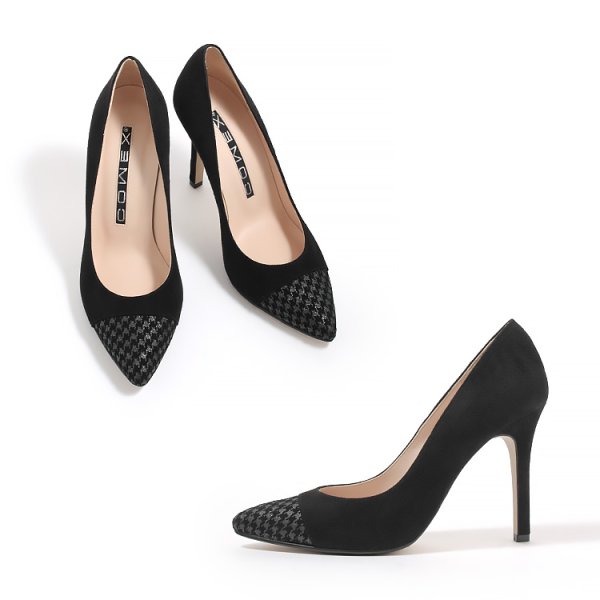 画像9: 【COMEX】 1color/ 10cmヒール/ アーモンドトゥ/ ピンヒール/ ラメ/ スエード/ ハイヒール/ パンプス[OF02JH] (9)