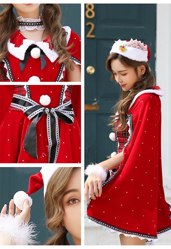 画像9: 【即日発送】【クリスマスコスプレ7点セット】【Malymoon/マリームーン】マントサンタクロース【フリーサイズ/1カラー】[YMT] (9)