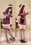 画像9: 【即日発送】【クリスマスコスプレ9-10点セット】【Malymoon/マリームーン】2タイプ猫耳チェックサンタ【フリーサイズ/1カラー】[YMT] (9)