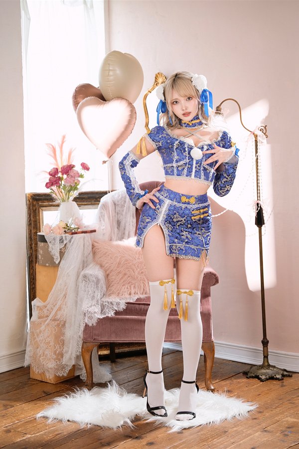 画像8: 【即日発送】ロマンスジッパーチャイナ【マリームーン】【ハロウィンコスプレ6点セット】【フリーサイズ/2カラー】[HC03] (8)