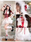 画像10: 【即日発送】【クリスマスコスプレ7点セット】【Malymoon/マリームーン】レースアップ猫耳チェックサンタ【フリーサイズ/1カラー】[HC03] (10)