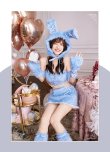 画像2: 【即日発送】テディバニーギンガムファーセットアップ【ハロウィンコスプレ9点セット】【フリーサイズ/1カラー】[YMT] (2)