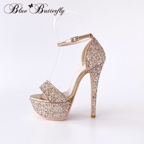 画像11: 【COMEX】 3color/ ラメグリッター/14.5cmヒール/ ストラップサンダル[OF02] (11)