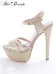 画像12: 【COMEX】 4color/ ラメグリッター/15.5cmヒール/ ストラップサンダル[OF02] (12)