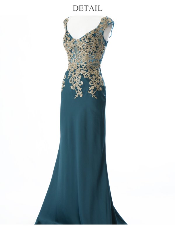 画像13: 【JEAN MACLEAN/ジャンマクレーン】シアーレース/ デザイン刺繍/ スピンドル/ タイト/ ロング/ キャバドレス long[OF2A] (13)