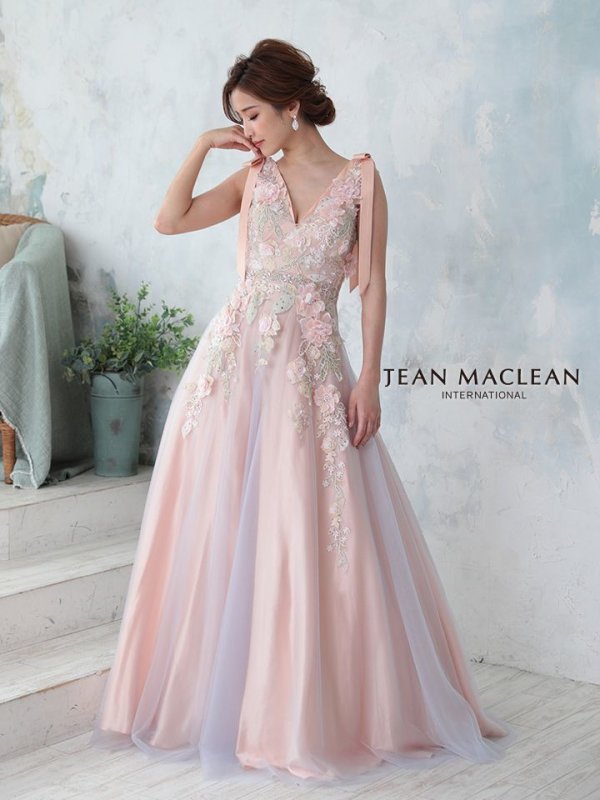 画像5: Lサイズあり【JEAN MACLEAN/ジャンマクレーン】バースデー/ 立体フラワー刺繍/ チュール/ プリンセス/ キャバドレスlong[OF2A] (5)