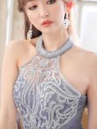 画像6: 【IRMA/イルマ】アメスリ/ ホルターネック/ ラメ/ 刺繍レース/ スリット/ タイト/ ロングドレス/ キャバドレス long[HC03] (6)