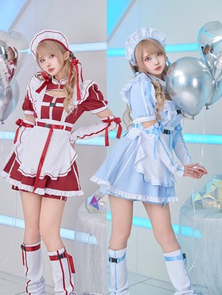 マリームーン　アイドルチェック　ナース　ブルー　5点セット Amazon.co.jp: [Malymoon] コスプレ ナース アイドル 看護師