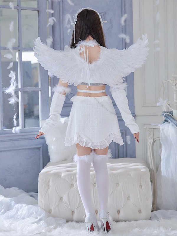 画像8: 【即日発送】【ハロウィン】シュガーホワイトエンジェル【Malymoon/マリームーン】 【コスプレ9点セット】【フリーサイズ/1カラー】[HC03] (8)