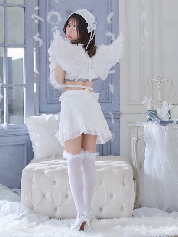 画像7: 【即日発送】【ハロウィン】シュガーホワイトエンジェル【Malymoon/マリームーン】 【コスプレ9点セット】【フリーサイズ/1カラー】[HC03] (7)