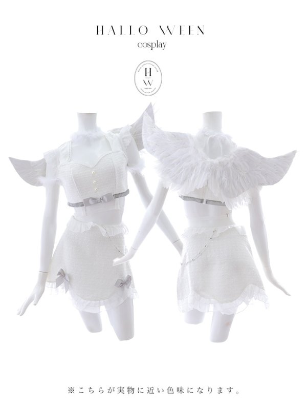 画像11: 【即日発送】【ハロウィン】シュガーホワイトエンジェル【Malymoon/マリームーン】 【コスプレ9点セット】【フリーサイズ/1カラー】[HC03] (11)