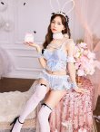 画像1: 【即日発送】ロマンティックレースパールバニー【マリームーン】【ハロウィンコスプレ10点セット】【フリーサイズ/1カラー】[OF04] (1)