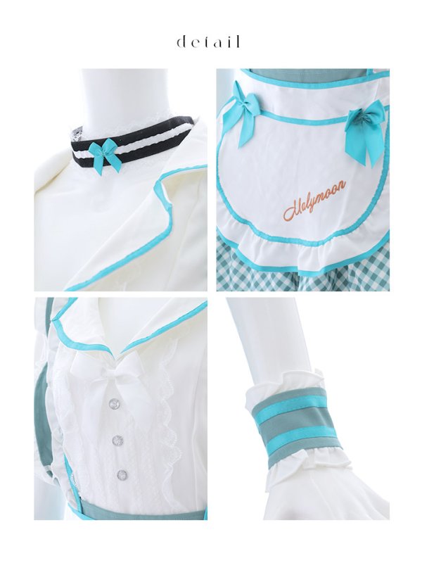 画像15: 【即日発送】【ハロウィン】キャンディポップレトロダイナーウエイトレス【Malymoon/マリームーン】 【コスプレ8点セット】[OF04]【フリーサイズ/2カラー】[OF04] (15)