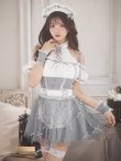 画像1: 【即日発送】 【ハロウィン】リボンブーケメイド【Malymoon/マリームーン 【コスプレ4点セット】【フリーサイズ/2カラー】[YMT] (1)