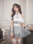 画像4: 【即日発送】 【ハロウィン】リボンブーケメイド【Malymoon/マリームーン 【コスプレ4点セット】【フリーサイズ/2カラー】[YMT] (4)