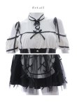 画像28: 【即日発送】 【ハロウィン】リボンブーケメイド【Malymoon/マリームーン 【コスプレ4点セット】【フリーサイズ/2カラー】[YMT] (28)