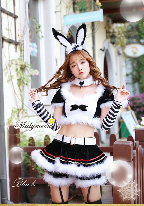 画像10: 【即日発送】【クリスマスコスプレ8点セット】【Malymoon/マリームーン】バニーサンタクロースコスチューム【フリーサイズ/2カラー】[HC03] (10)