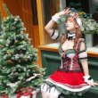 画像10: 【即日発送】【クリスマスコスプレ7点セット】【Malymoon/マリームーン】ドットチェックサンタクロース【フリーサイズ/1カラー】[OF03] (10)