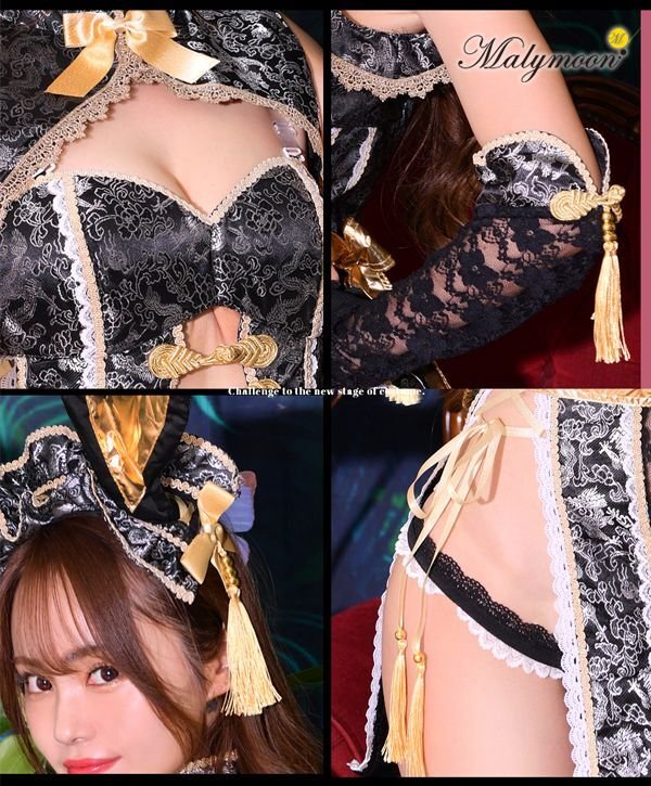 画像11: 【即日発送】チャイナバニーガール《高級コスランジェリー9点セット》【Dreamy Doll Premium/ドリーミードールプレミアム】【フリーサイズ/2カラー】[HC03] (11)