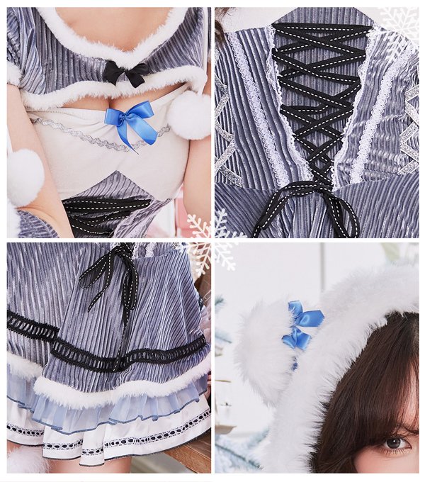 画像10: 【即日発送】【クリスマスコスプレ8点セット】【Malymoon/マリームーン】リブ&ベアサンタ【フリーサイズ/2カラー】[YMT] (10)