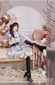 画像3: 【即日発送】ゴシックチェックメイドドレス【マリームーン】【ハロウィンコスプレ6点セット】【フリーサイズ/2カラー】[YMT] (3)