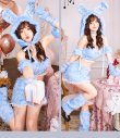 画像3: 【即日発送】テディバニーギンガムファーセットアップ【ハロウィンコスプレ9点セット】【フリーサイズ/1カラー】[YMT] (3)