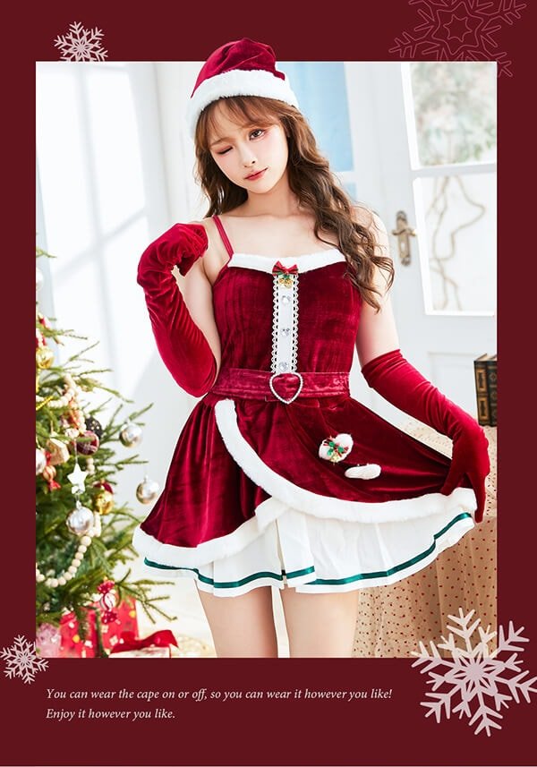 画像6: 【ノベルティ対象】【クリスマスコスプレ6点セット】【Malymoon/マリームーン】クリスマスベルケープサンタ【フリーサイズ/1カラー】[YMT] (6)