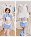 ブルー モデル：身長：162cm　着用サイズ：Fサイズ