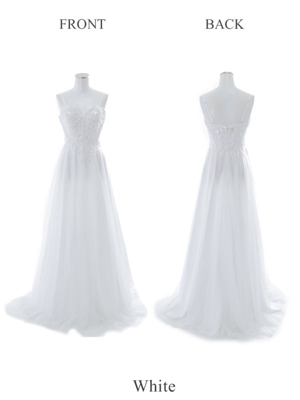 画像20: 【Lip line/リップライン】ラメ/ チュール/ キャミソール/ Aライン/ デザイン刺繍/ フレア/ ロングドレス/ キャバドレス long[HC03] (20)