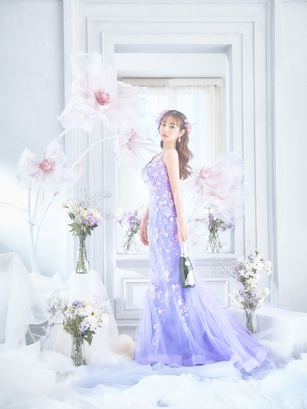 画像17: 【なつき/関西コレクション着用】【Lip line/リップライン】マーメイド/ スパンコール刺繍/ キャミソール/ チュール/ ロングドレス/ キャバドレス long[HC03] (17)